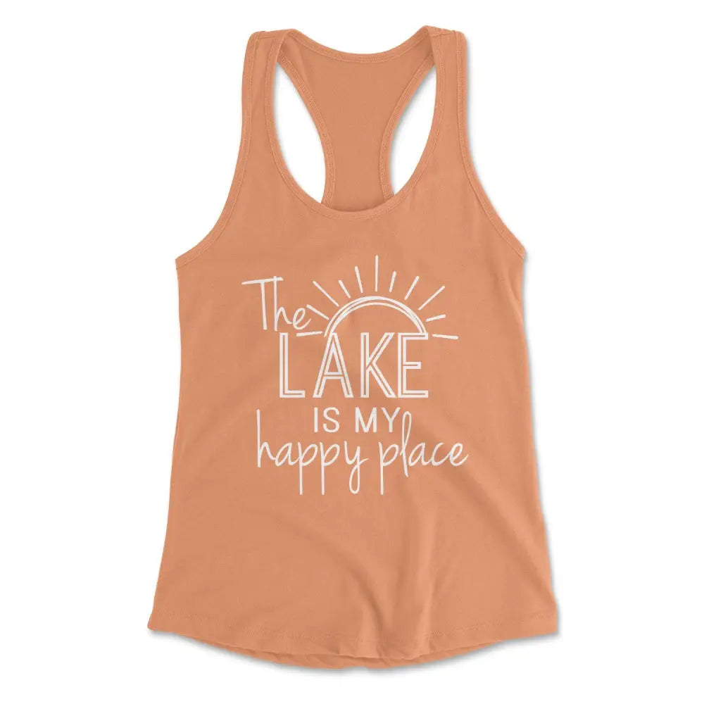 The lake is my happy place tank striped tank top