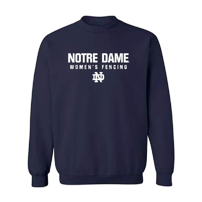 Notre Dame - NCAA Women's Fencing : Atara Greenbaum - Classic Shersey Crewneck Sweatshirt Hoodie with Hidden Zipper Minimalist Clean Notre Dame - NCAA Women's Fencing : Atara Greenbaum - Classic Shersey Crewneck Sweatshirt Hoodie with Hidden Zipper Minimalist Clean