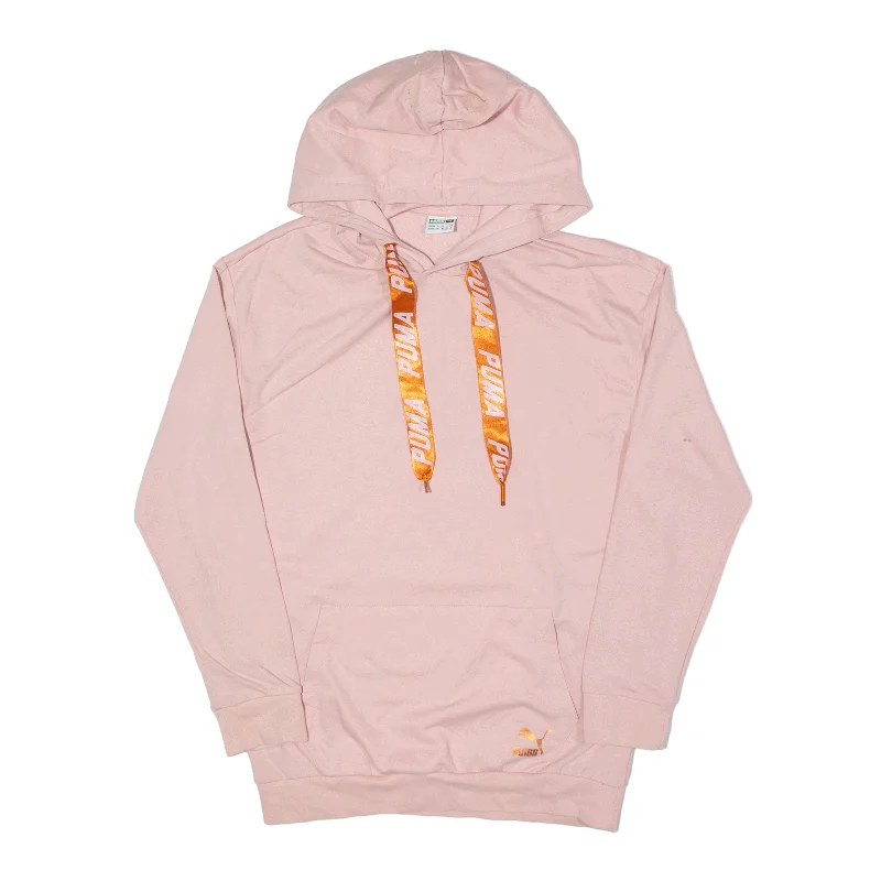 PUMA Hoodie Pink Pullover Womens UK 8 Bishop Sleeve Elegant