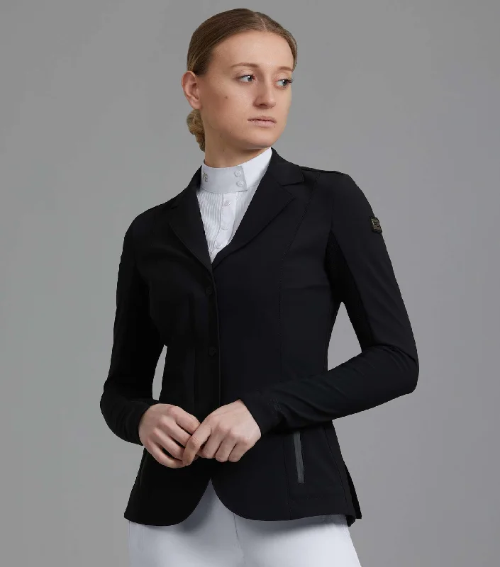 PEI Quarto Ladies Competition Jacket - Black Faux Fur Fabric Real Fur Fabric Shearling Fabric