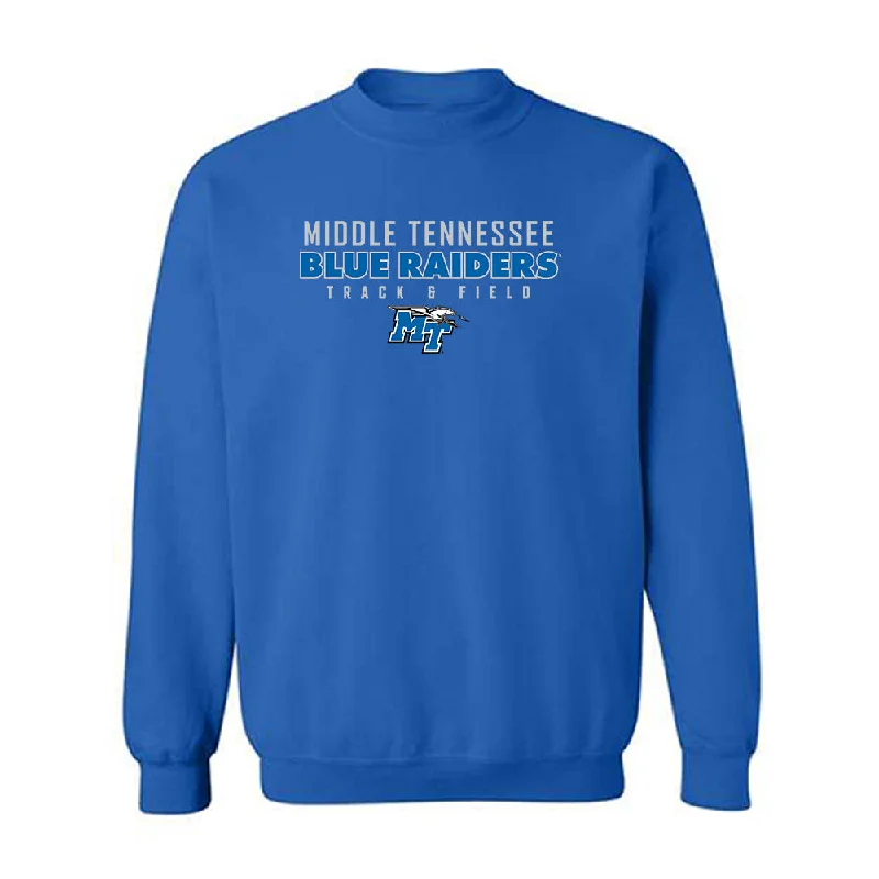 MTSU - NCAA Women's Track & Field : Xarya Udoumana - Generic Shersey Crewneck Sweatshirt Hoodie with Hem Embroidery Detailed Premium