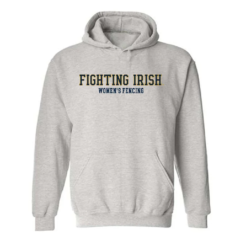 Notre Dame - NCAA Women's Fencing : Atara Greenbaum - Classic Fashion Shersey Hooded Sweatshirt Hoodie with Logo Branding Identity Notre Dame - NCAA Women's Fencing : Atara Greenbaum - Classic Fashion Shersey Hooded Sweatshirt Hoodie with Logo Branding Identity