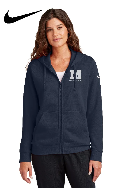 Middlebury Nike Women's Zip Hoodie Hoodie with Gradient Ombre Colorful