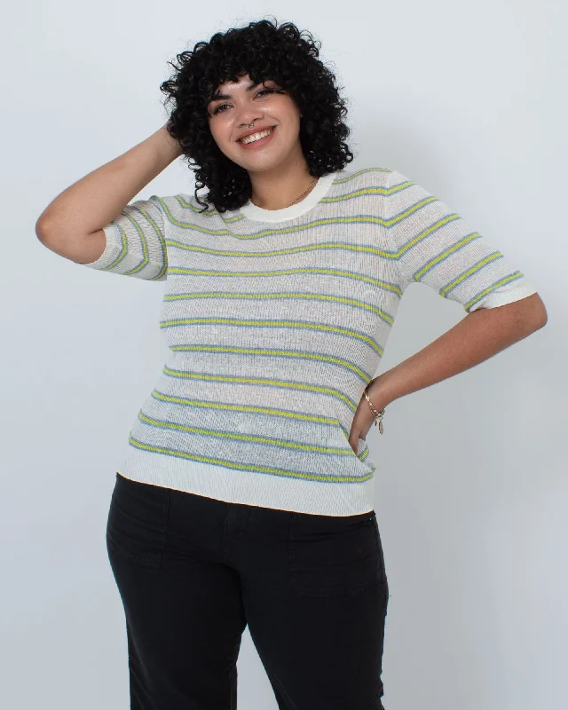 Striped Pullover Sweater Slim Sleeve Pullover