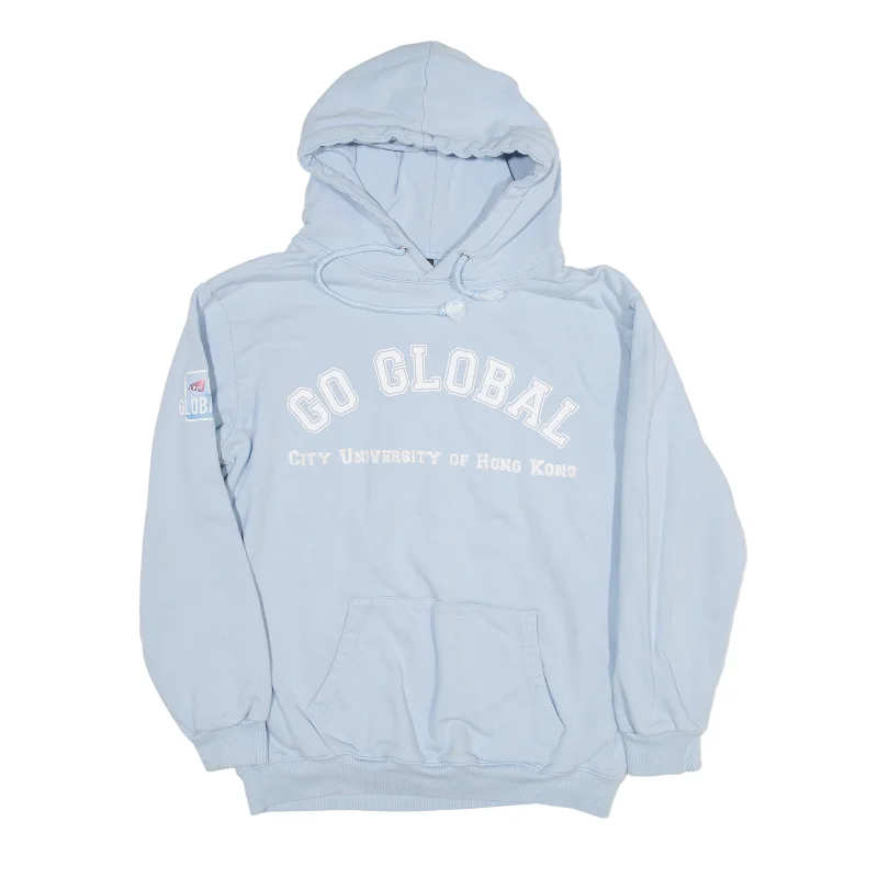 University of Hong Kong Hoodie Blue Pullover Womens M Ruffle Neck Pullover