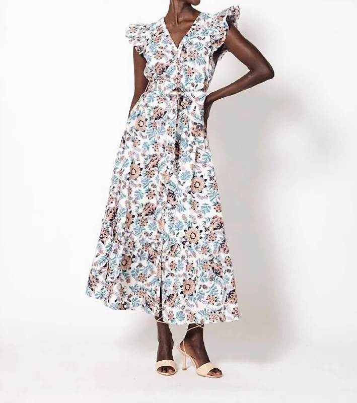 Noricel Ankle Dress In Miramont Print