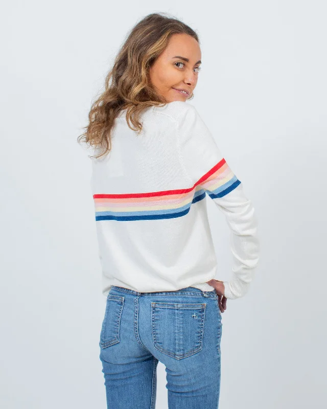 Striped Pullover Sweater Wide Sleeve Pullover
