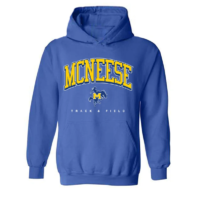 McNeese State - NCAA Women's Track & Field : Brianna Underwood - Classic Shersey Hooded Sweatshirt Hoodie with Tie-Dye Psychedelic Retro