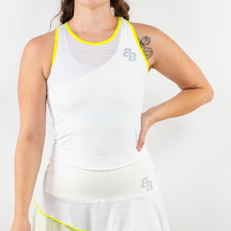 Aries Tank White/Yellow modal blend tank