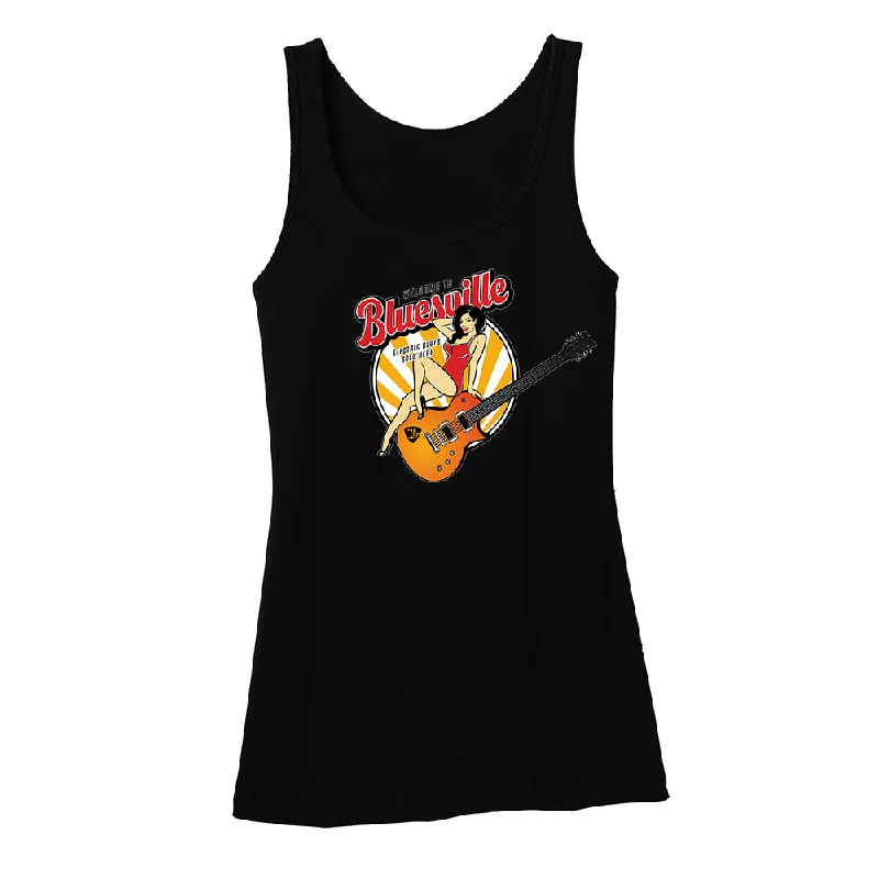 Bluesville Pin Up Girl Tank (Women) - Black vintage tank top