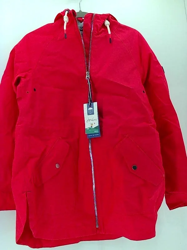 Joules Womens Raincoat Regular Zipper Rain Jacket Color Red Size Xsmall Mesh Jacket Canvas Jacket Denim Jacket