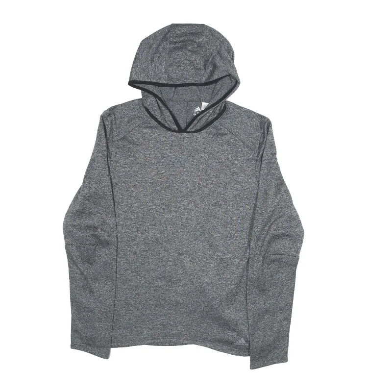 ADIDAS Hoodie Grey Pullover Womens S Cable Knit Chunky
