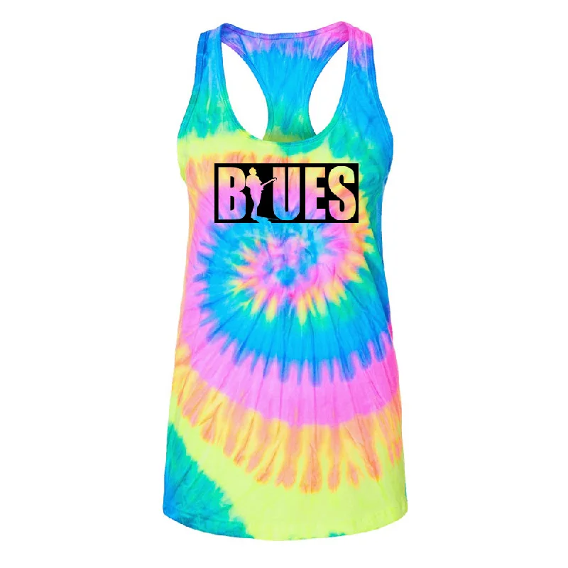 BLUES BLOCK Tie Dye Racerback Tank (Women) coral tank top