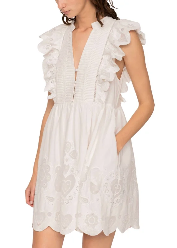 Jeanetta Tunic Dress In White