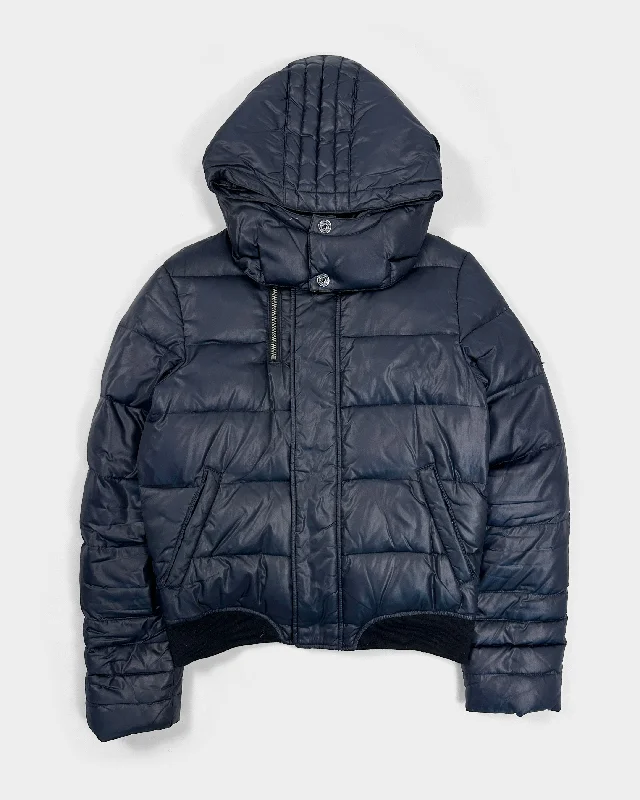 Diesel Hooded Puffer Shield Jacket 2000's Hooded Jacket Caped Jacket Shawl Collar Jacket