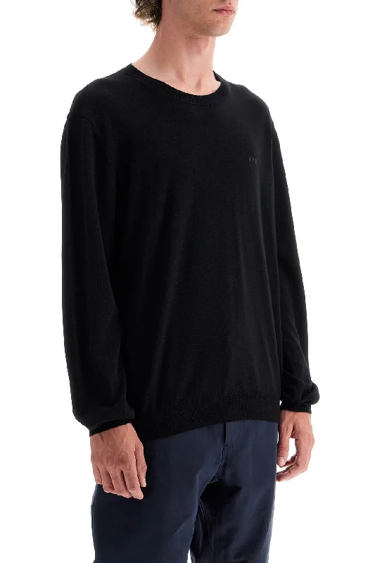 A.p.c. Wool Crewneck Pullover Blouson Sleeve Pullover