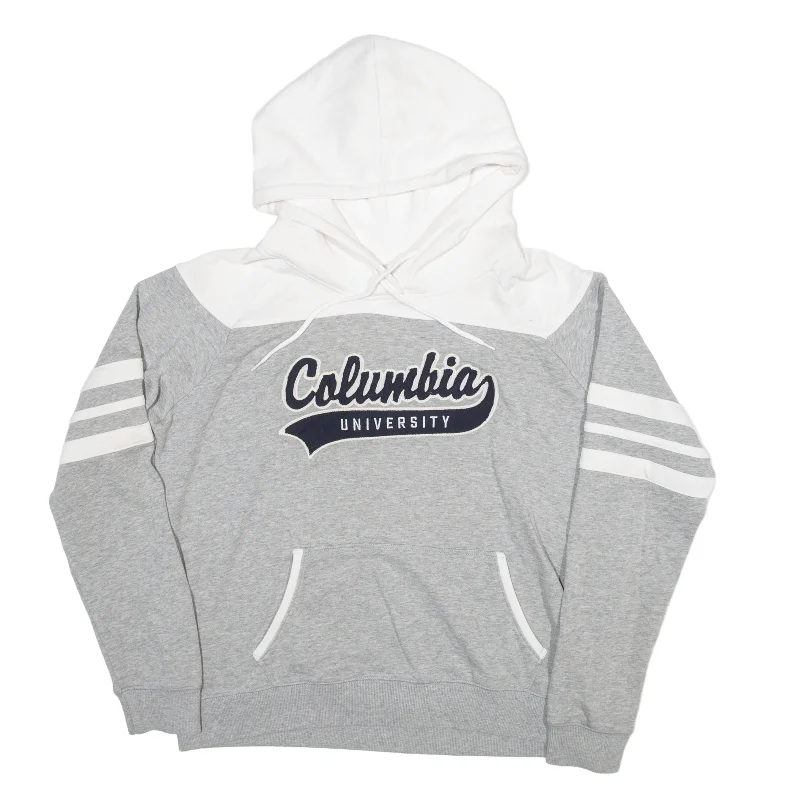 CAMP DAVID Columbia University USA Hoodie Grey Pullover Womens L Alpaca Blend Soft