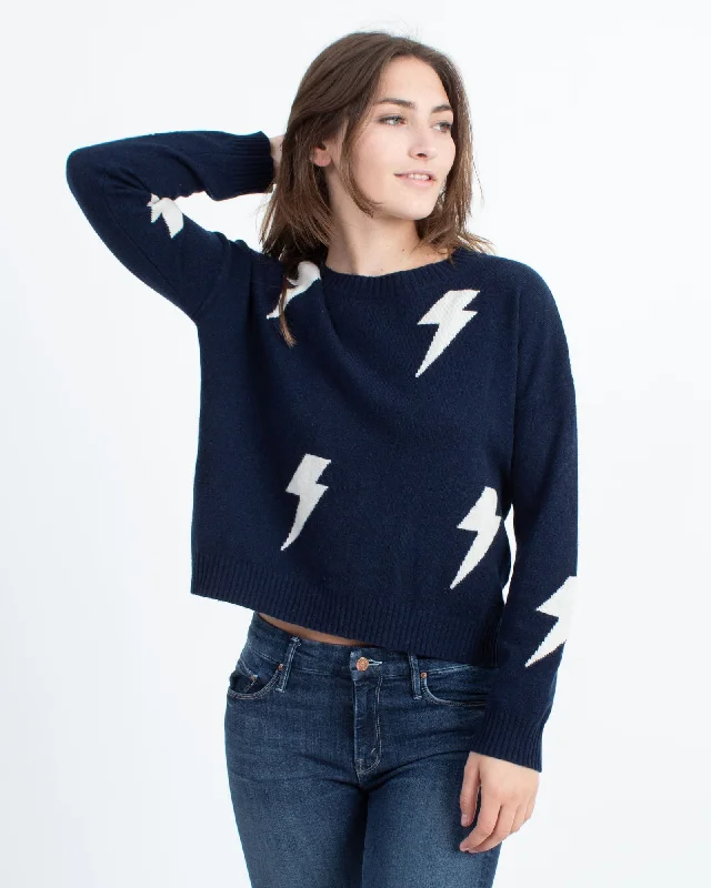 Printed Pullover Sweater Open Neck Pullover