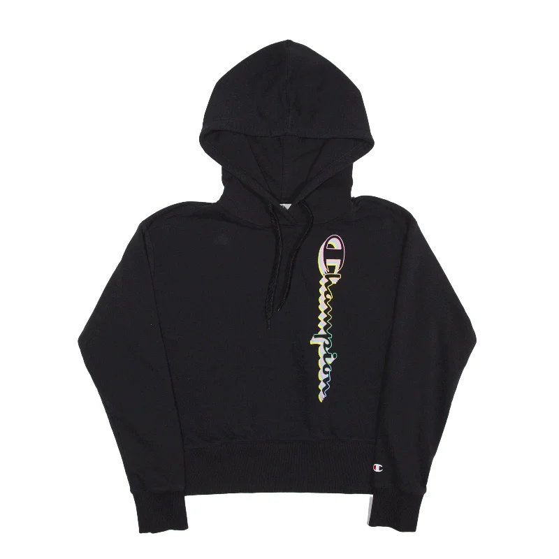 CHAMPION Hoodie Black Pullover Womens M Surplice Neck Pullover