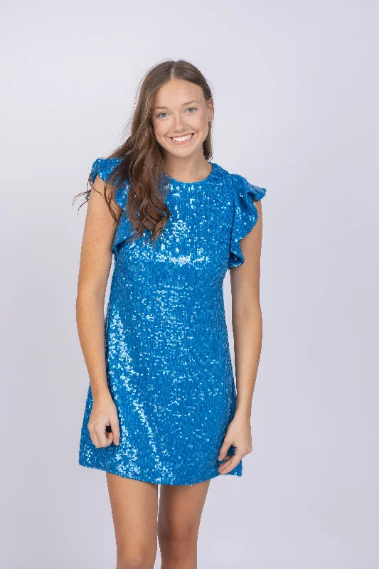 Shoshanna Teya Dress in Sea Blue
