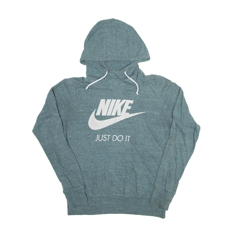 NIKE Hoodie Grey Pullover Womens L Square Neck Pullover