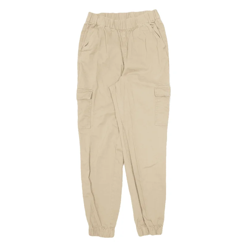 H&M DIVIDED Cargo Trousers Beige Relaxed Tapered Womens W24 L27 Trousers Party Sparkling H&M DIVIDED Cargo Trousers Beige Relaxed Tapered Womens W24 L27 Trousers Party Sparkling