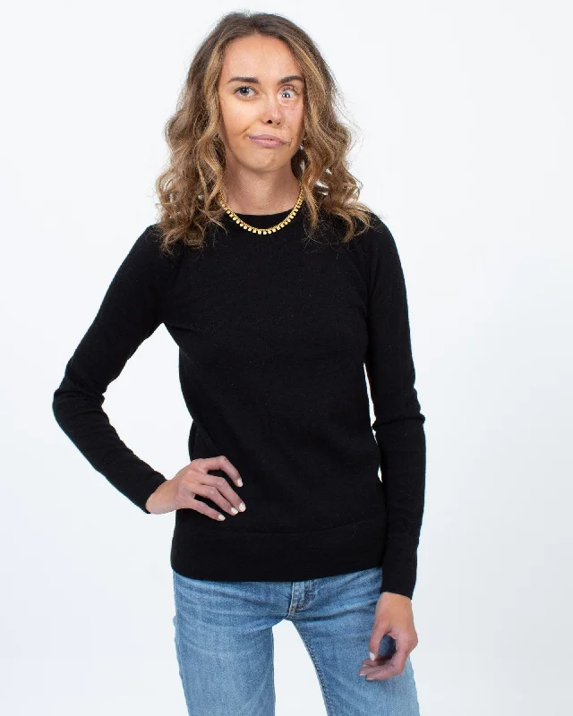 Black Pullover Sweater Tight Sleeve Top