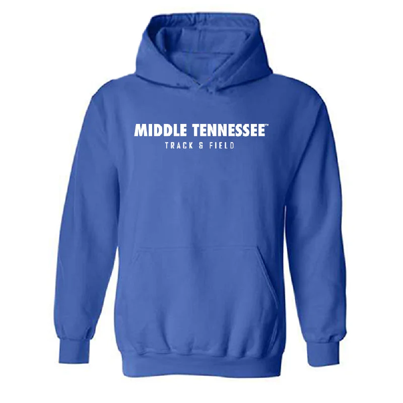 MTSU - NCAA Women's Track & Field : Xarya Udoumana - Classic Shersey Hooded Sweatshirt Hoodie with Hem Ribbing Snug Secure