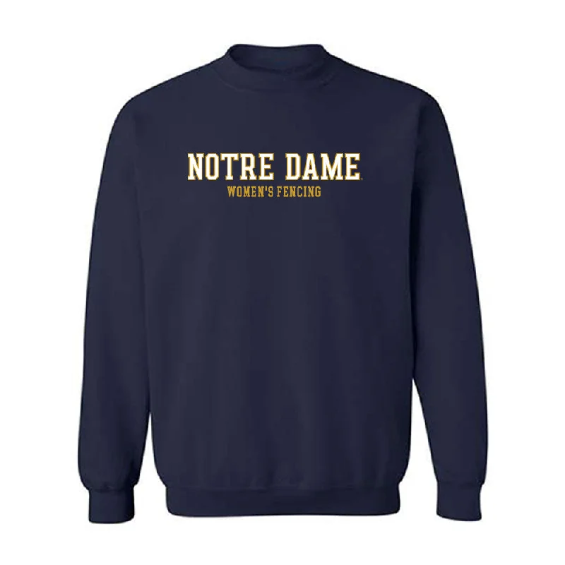 Notre Dame - NCAA Women's Fencing : Atara Greenbaum - Classic Fashion Shersey Crewneck Sweatshirt Hoodie Sweatshirt Pullover Notre Dame - NCAA Women's Fencing : Atara Greenbaum - Classic Fashion Shersey Crewneck Sweatshirt Hoodie Sweatshirt Pullover