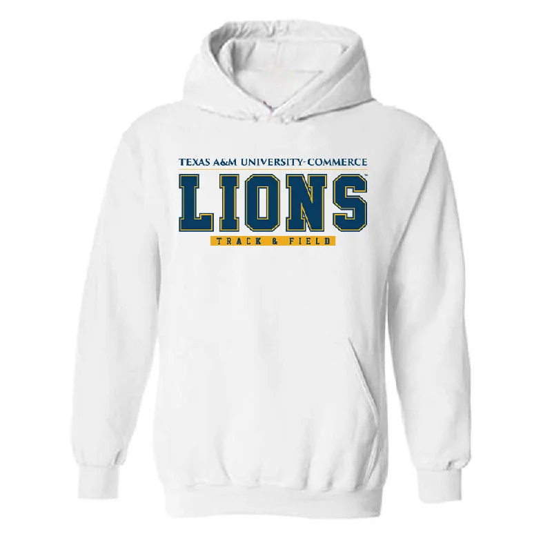 Texas A&M Commerce - NCAA Women's Track & Field : Kiara Brown - Classic Shersey Hooded Sweatshirt Hoodie with Patch Decorative Personalized