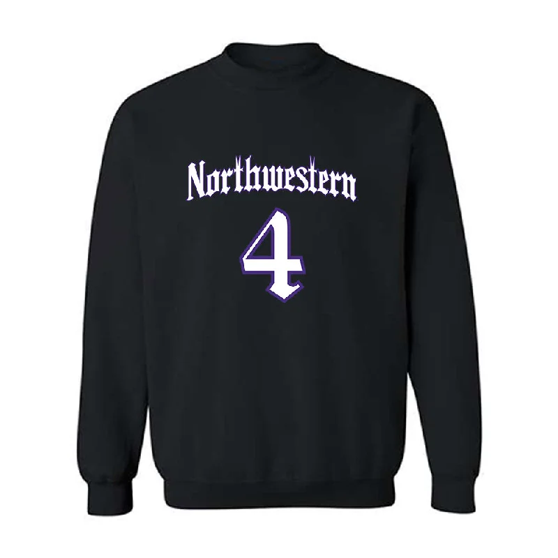 Northwestern - NCAA Women's Fencing : Athina Kwon - Crewneck Sweatshirt Hoodie with Hem Contrast Bold Stylish Northwestern - NCAA Women's Fencing : Athina Kwon - Crewneck Sweatshirt Hoodie with Hem Contrast Bold Stylish