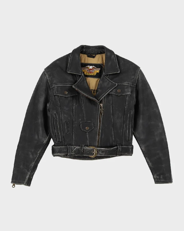 Vintage 90s Harley Davidson Black Leather Biker Jacket - S Fitted Jacket Loose Jacket Oversized Jacket Vintage 90s Harley Davidson Black Leather Biker Jacket - S Fitted Jacket Loose Jacket Oversized Jacket