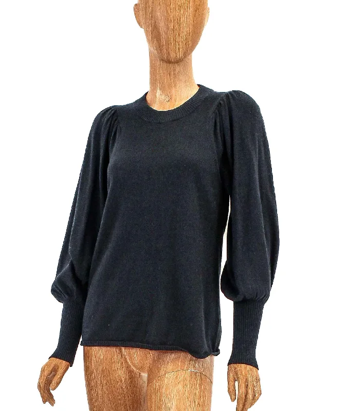 Blouse Knit Pullover Oblong Neck Pullover