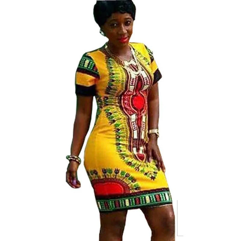 Summer Dress Mini African Tranditional Print Dashiki Dress Ladies Dresses Folk Art African Women Dress Clothing Summer Dress Mini African Tranditional Print Dashiki Dress Ladies Dresses Folk Art African Women Dress Clothing