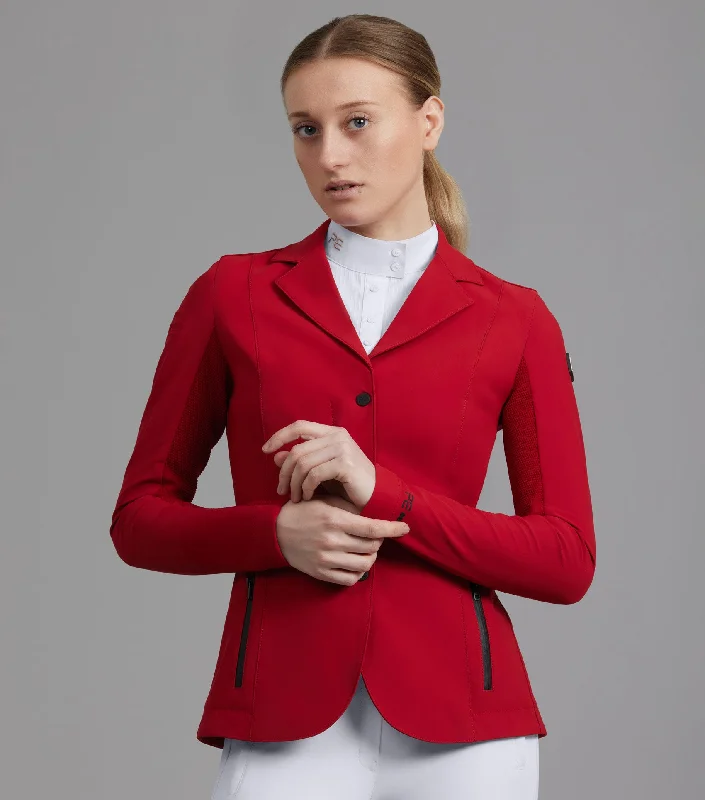 PEI Quarto Ladies Competition Jacket - Red Denim Fabric Leather Fabric Suede Fabric