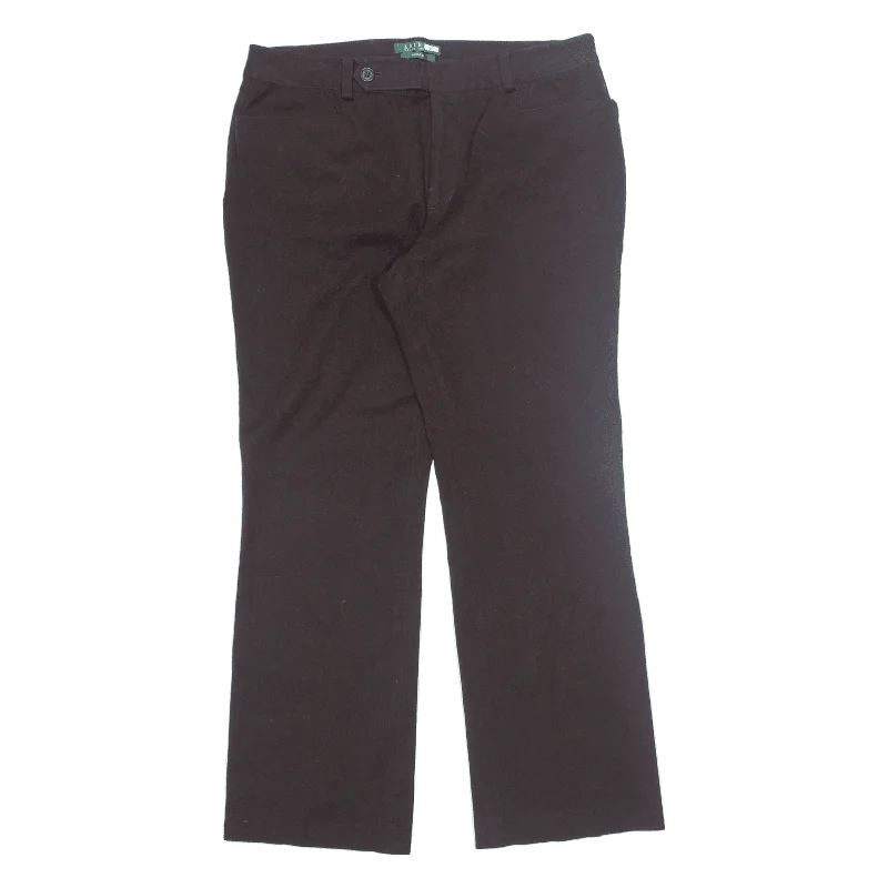 LAUREN RALPH LAUREN Adelle Trousers Brown Relaxed Straight Womens W32 L30 Trousers Striped Patterned LAUREN RALPH LAUREN Adelle Trousers Brown Relaxed Straight Womens W32 L30 Trousers Striped Patterned