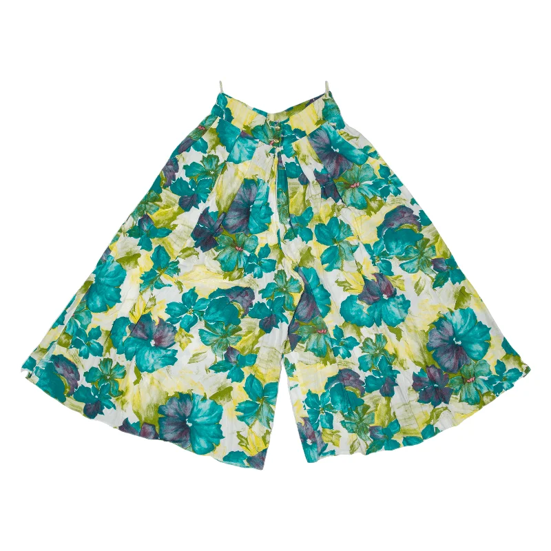 BRIGITTE BATH Floral Trousers Green Loose Wide-Leg Viscose Womens W26 L20 Trousers Spring Floral BRIGITTE BATH Floral Trousers Green Loose Wide-Leg Viscose Womens W26 L20 Trousers Spring Floral
