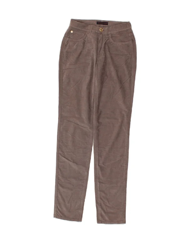 TRUSSARDI Womens Slim Casual Trousers W26 L31 Grey Cotton Trousers Versatile Stylish TRUSSARDI Womens Slim Casual Trousers W26 L31 Grey Cotton Trousers Versatile Stylish