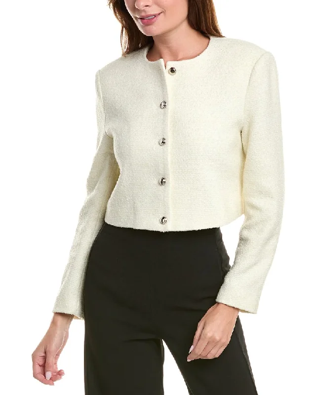 Lyra & Co Wool-Blend Jacket Hooded Jacket Caped Jacket Shawl Collar Jacket
