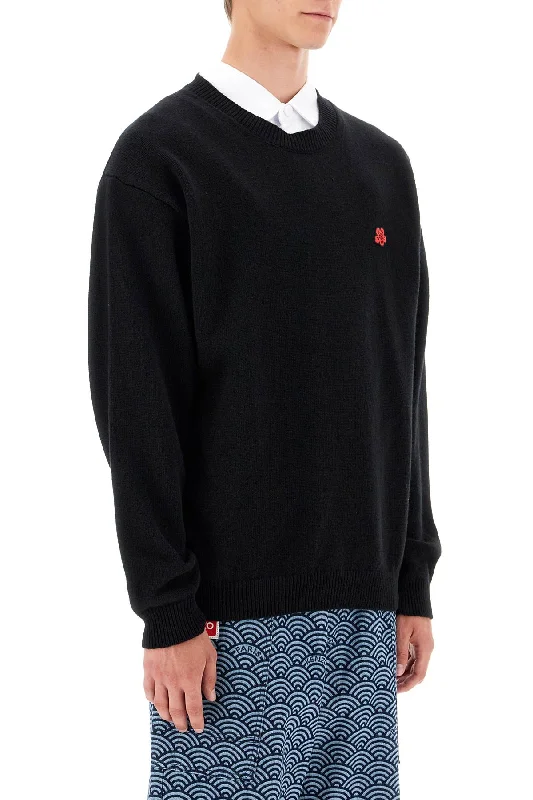 Kenzo "boke Flower Wool Pullover Batwing Sleeve Top