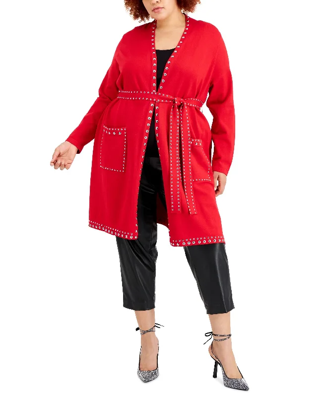 International Concepts Plus Size Studded Cardigan Zippered Front Buttoned Front Snap Front International Concepts Plus Size Studded Cardigan Zippered Front Buttoned Front Snap Front