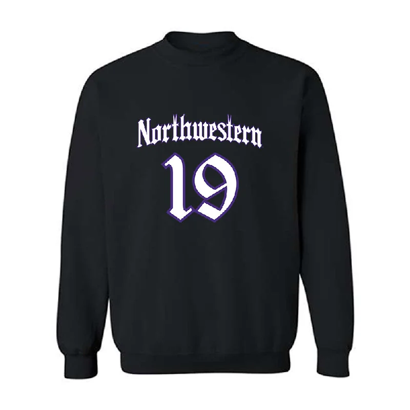 Northwestern - NCAA Women's Fencing : Thea Nguyen - Crewneck Sweatshirt Hoodie with Hem Applique Textured Unique Northwestern - NCAA Women's Fencing : Thea Nguyen - Crewneck Sweatshirt Hoodie with Hem Applique Textured Unique