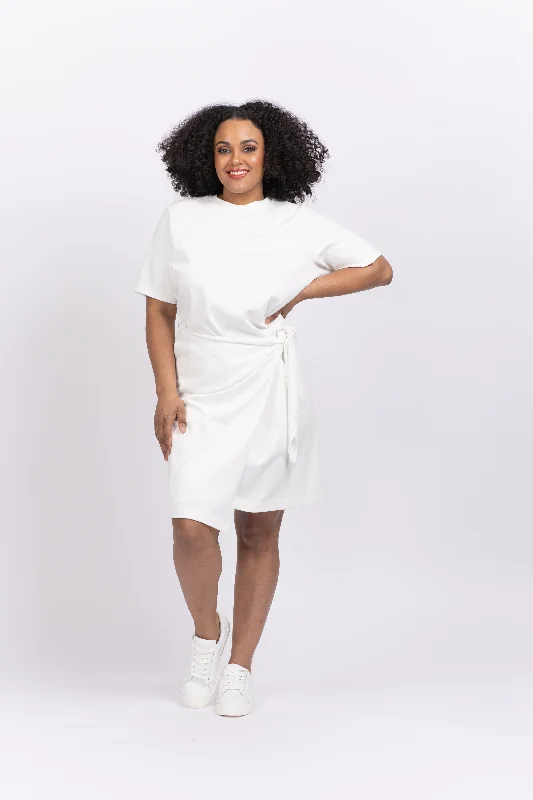 Vince Short Sleeve Side-Tie Dress