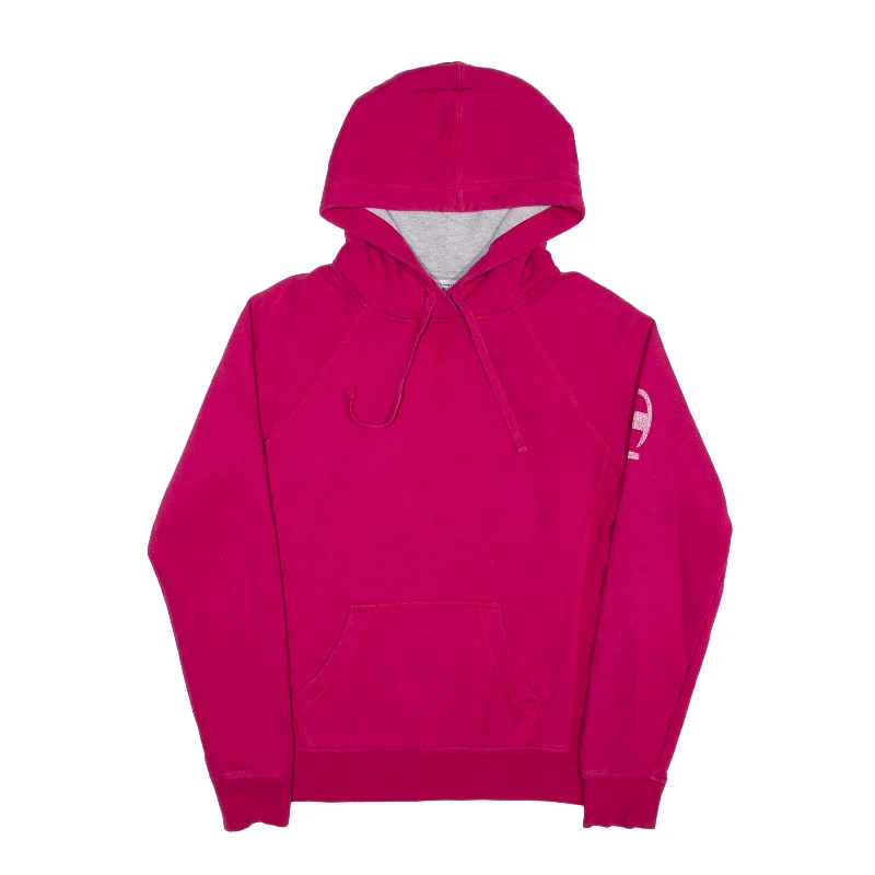 CHAMPION Hoodie Pink Pullover Womens S Short Puff Sleeve