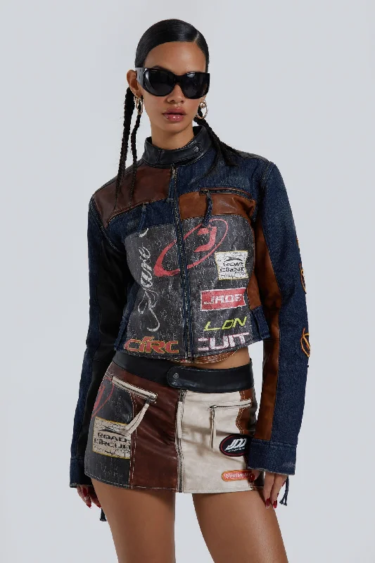 Daytona Zip Off Sleeve Moto Jacket Wool Jacket Cashmere Jacket Tweed Jacket