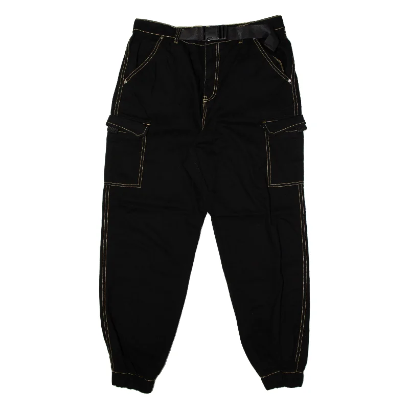 BOOHOO Blue Cargo Trousers Black Regular Tapered Womens W32 L28 Trousers Lace Delicate BOOHOO Blue Cargo Trousers Black Regular Tapered Womens W32 L28 Trousers Lace Delicate