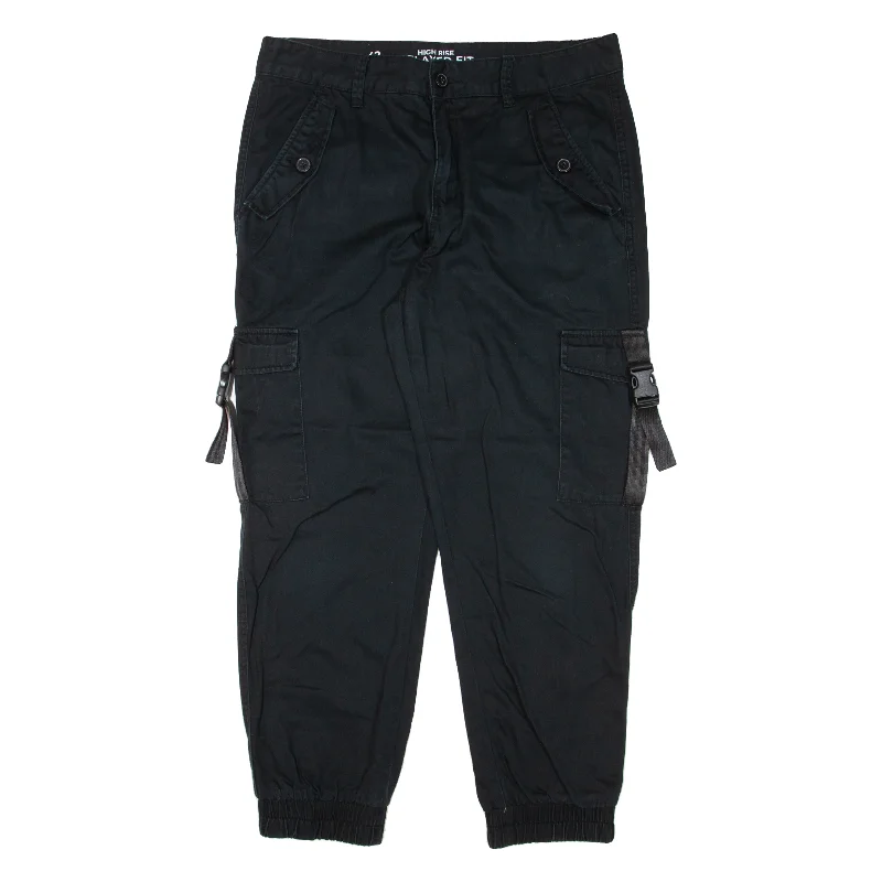 C&A CLOCKHOUSE High Rise Cargo Trousers Black Relaxed Tapered Womens W33 L27 Trousers Ceremony Elegant C&A CLOCKHOUSE High Rise Cargo Trousers Black Relaxed Tapered Womens W33 L27 Trousers Ceremony Elegant