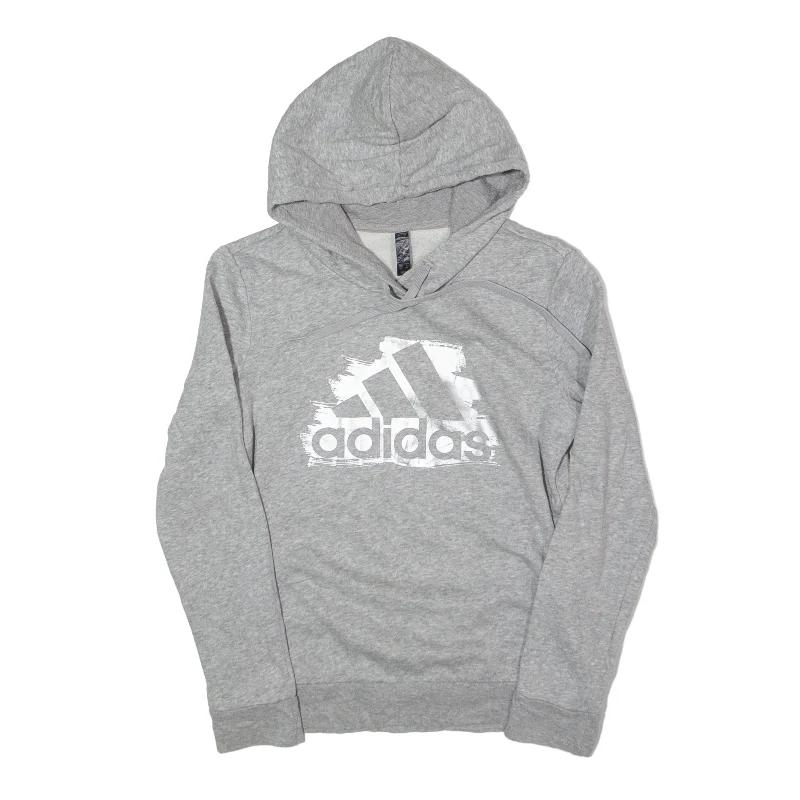ADIDAS Hoodie Grey Pullover Womens S Spaghetti Sleeve Top