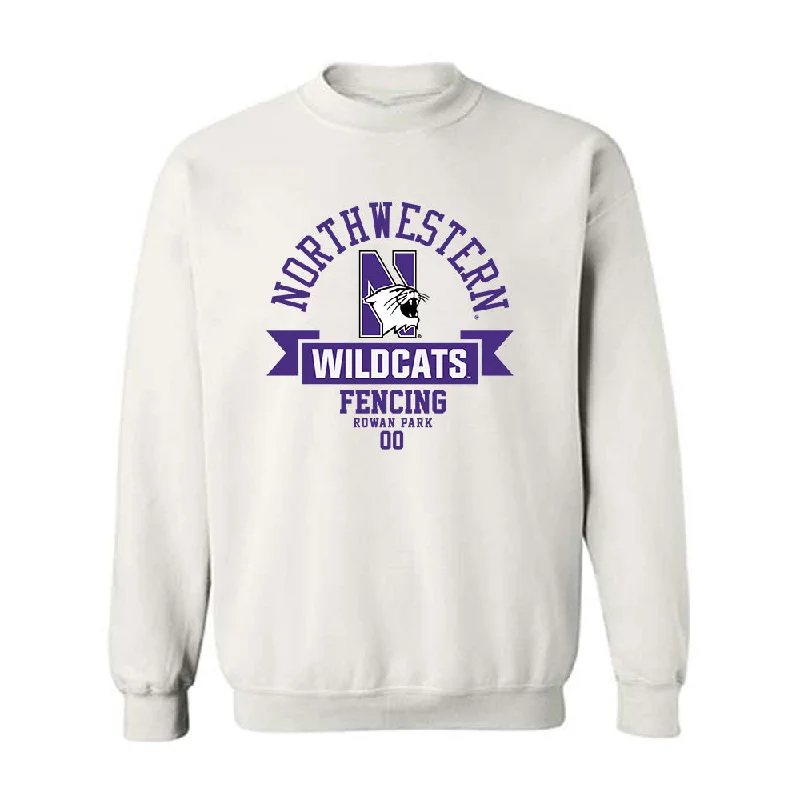 Northwestern - NCAA Women's Fencing : Rowan Park - Classic Fashion Shersey Crewneck Sweatshirt Hoodie with Gradient Ombre Colorful Northwestern - NCAA Women's Fencing : Rowan Park - Classic Fashion Shersey Crewneck Sweatshirt Hoodie with Gradient Ombre Colorful