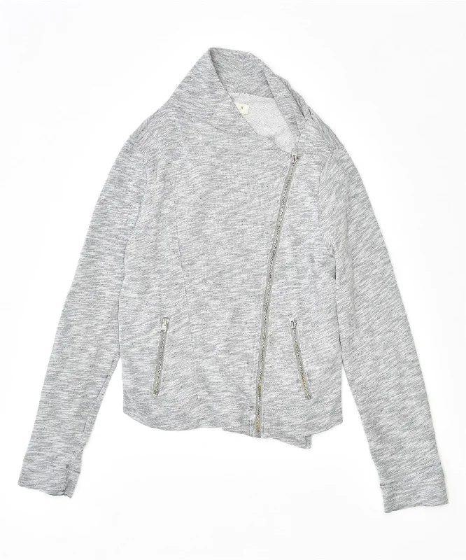 HOLLISTER Womens Cardigan Sweater UK 12 Medium Grey Cotton Stylish Fashionable Trendy HOLLISTER Womens Cardigan Sweater UK 12 Medium Grey Cotton Stylish Fashionable Trendy